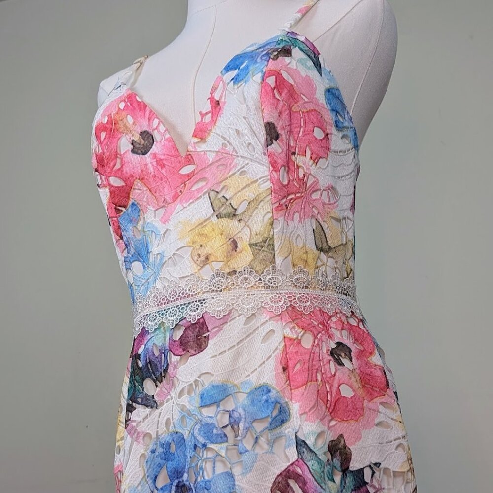 Dress the Population Multicolored Spaghetti Strap Sundress